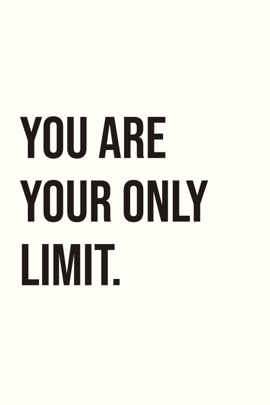 Office poster you are your only limit - TenStickers
