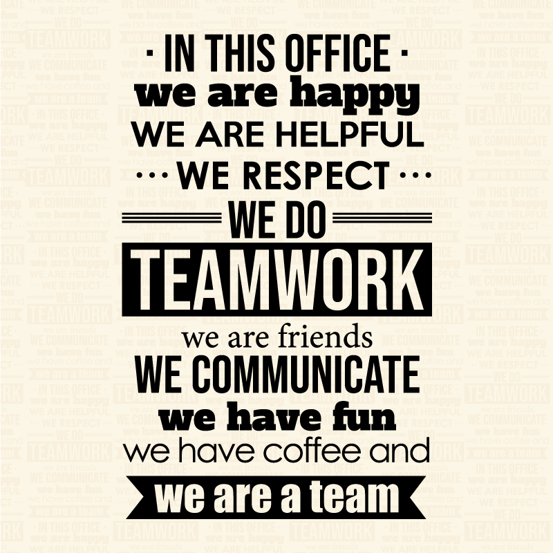 Office poster with inspirational work quotes - TenStickers
