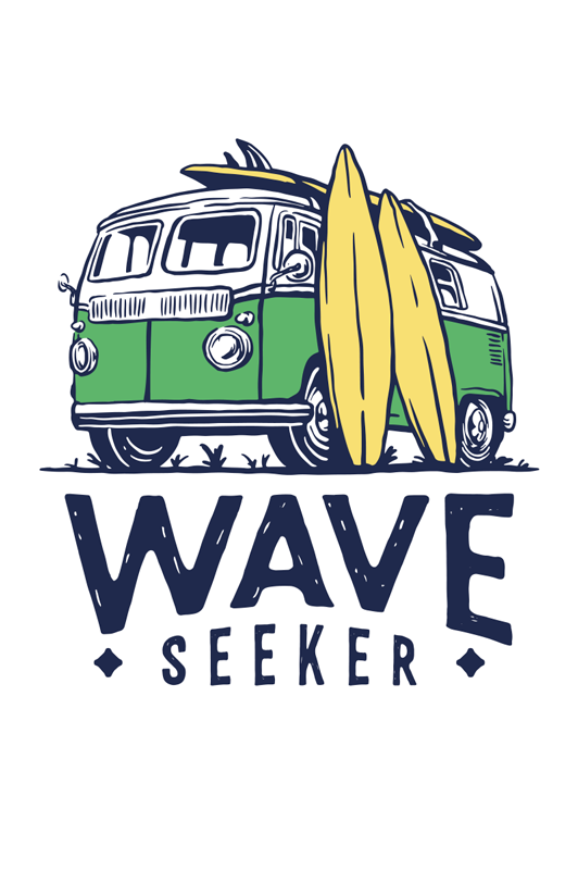 Poster for teenager surfer van - TenStickers