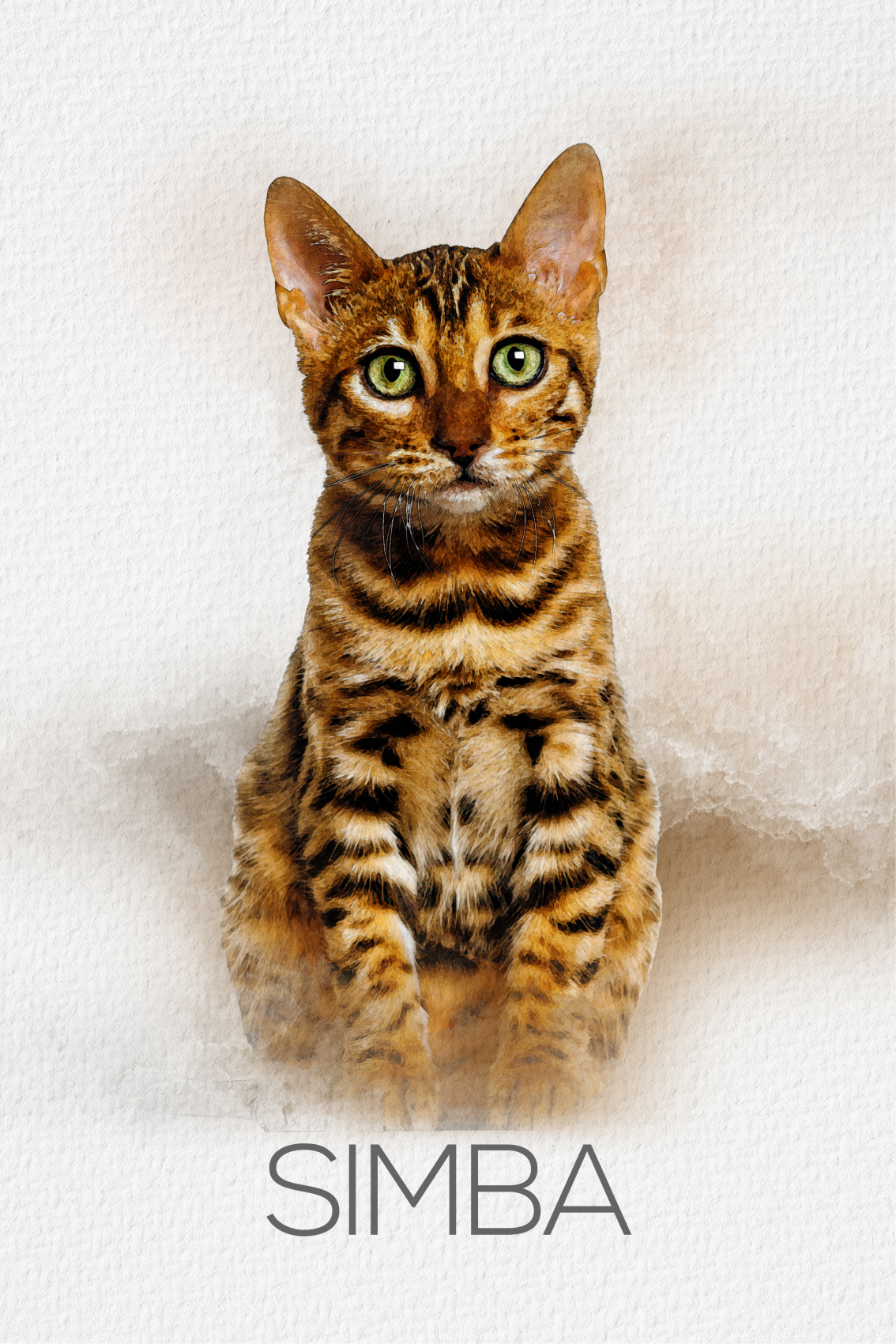 Living room poster pet portrait - TenStickers