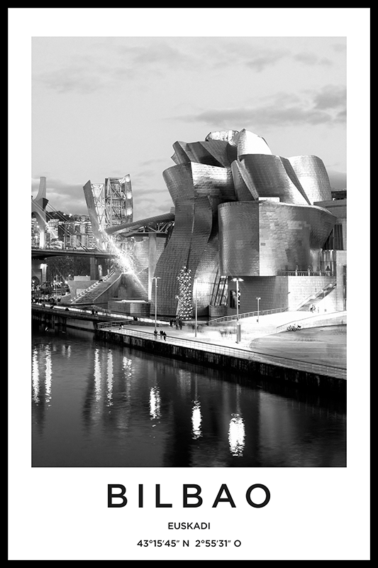 Living room poster of bilbao photography - TenStickers