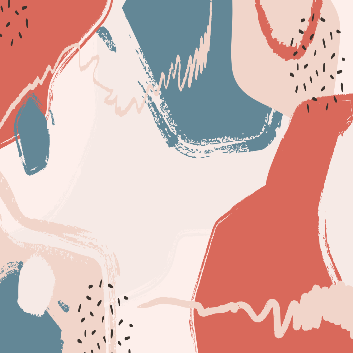 Living room poster abstract wall art shapes - TenStickers