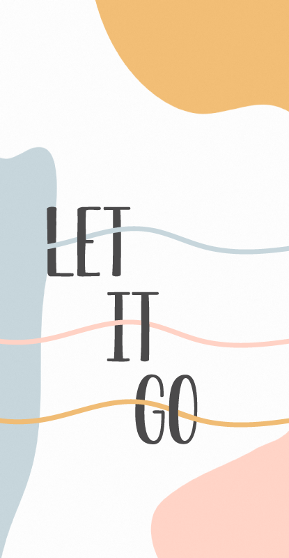 Quote poster in pastel colors let it go design - TenStickers