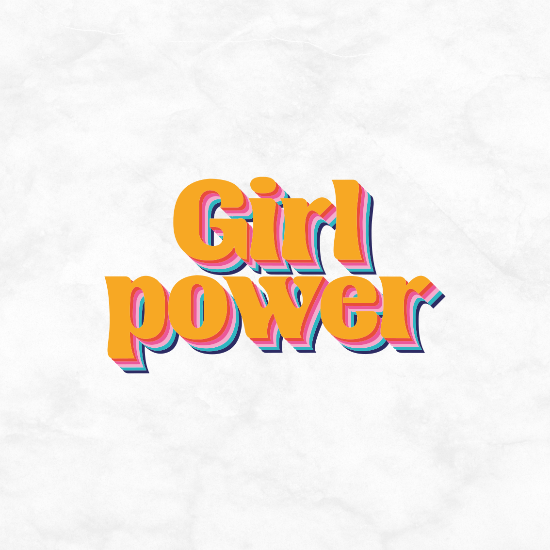 Poster for teenager with girl power quote and flowers - TenStickers