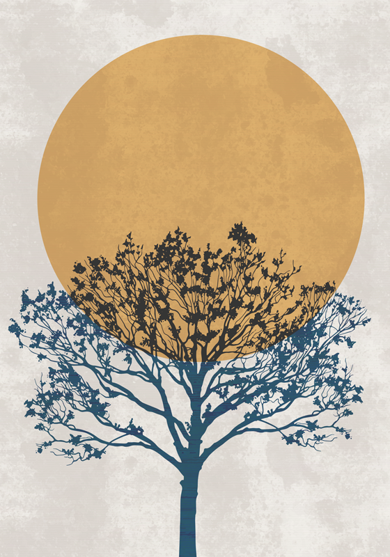 The sun rises in the morning. The sun rises in the morning. tree  - TenStickers