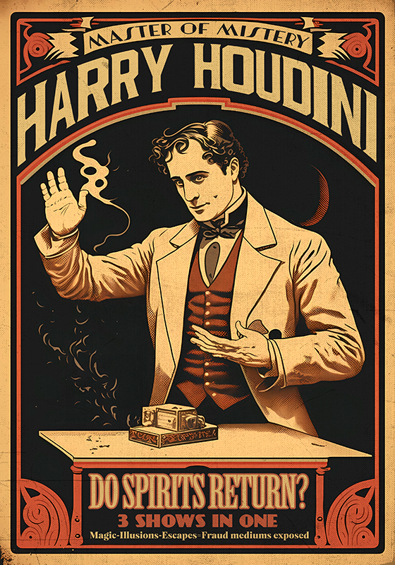 Houdini vintage poster - TenStickers