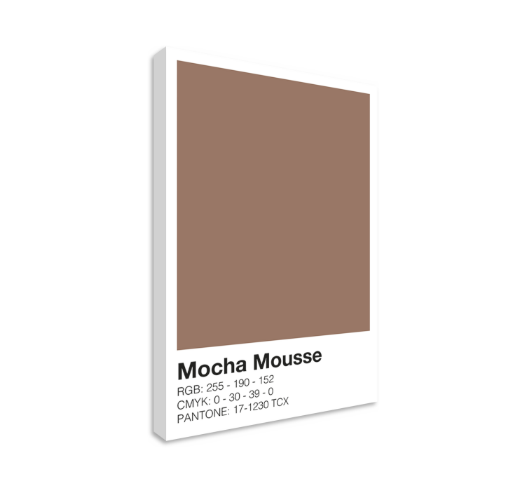 "Mocha" color composition modern canvas art - TenStickers