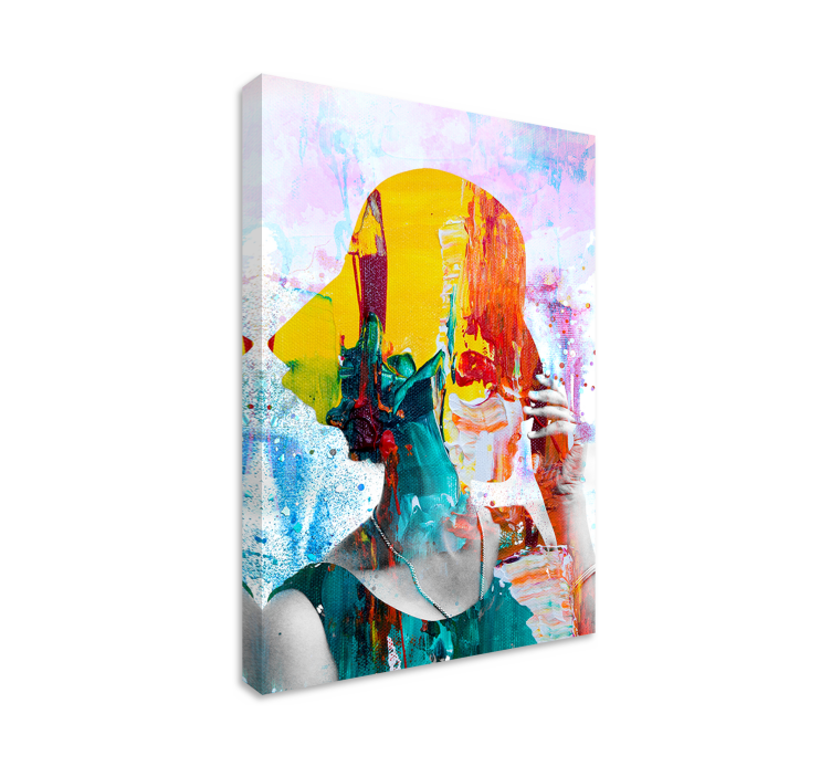 Vivid Colorful Outline abstract wall art  1 - TenStickers
