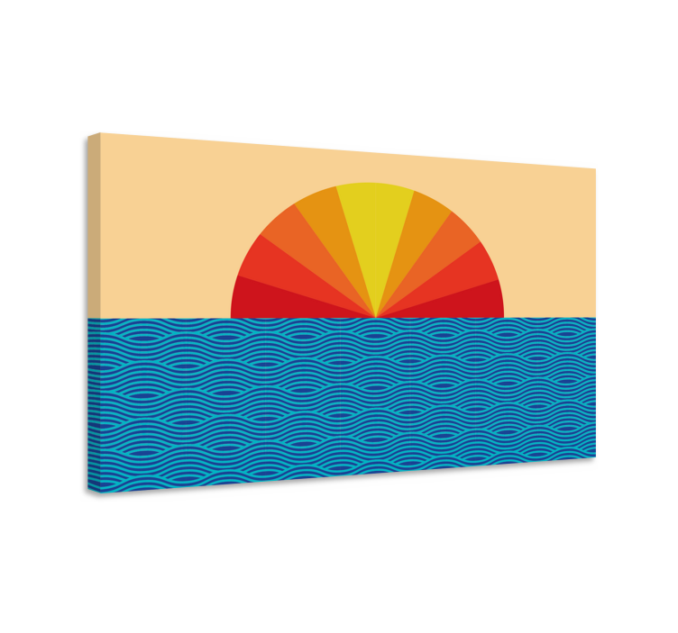 Vintage Sunset 70's canvas prints - TenStickers