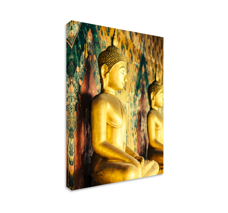 Buddha wall art golden buddha statues - TenStickers