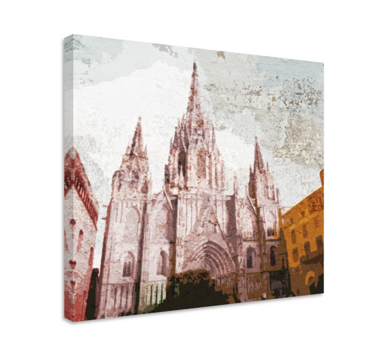 Cityscape wall art of beautiful cathedral design - TenStickers