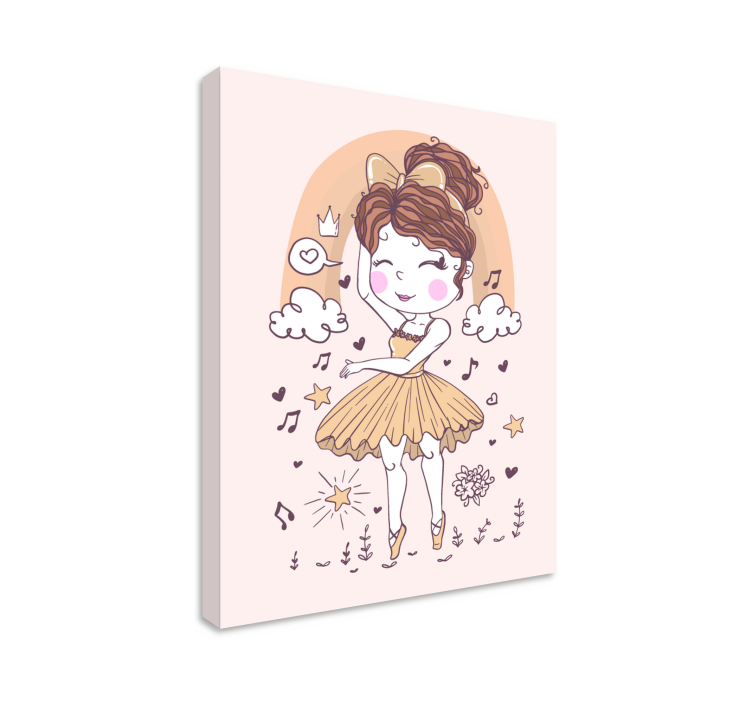 Nursery canvas ballet dancer joy - TenStickers