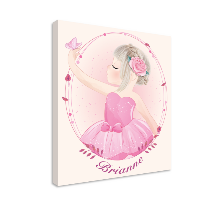 Nursery canvas dancing ballerina girl art - TenStickers
