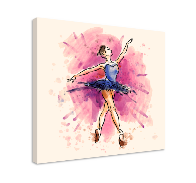 Dancer canvas graceful ballet performance art - TenStickers