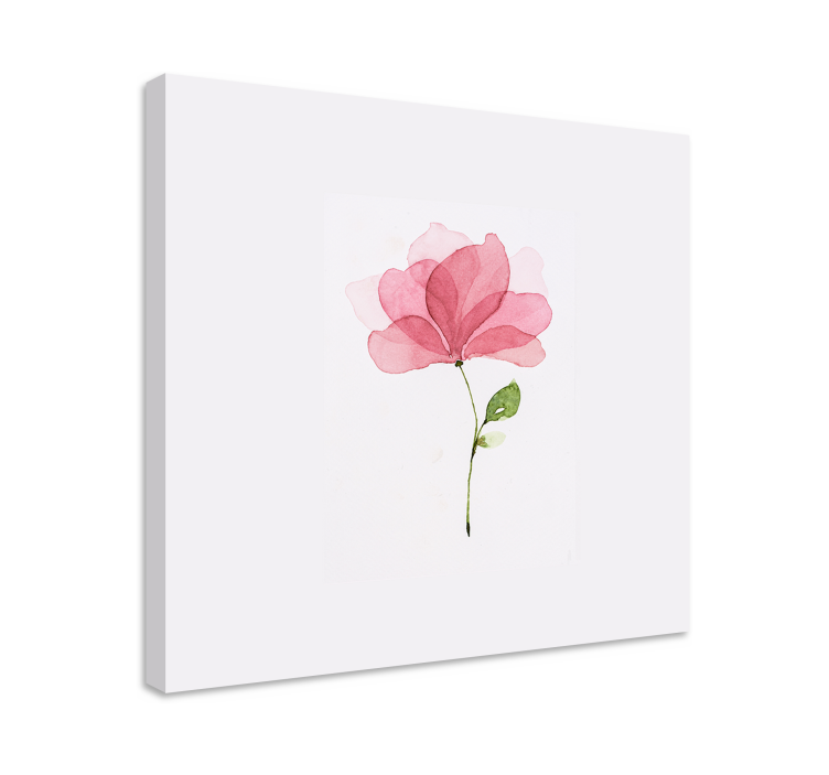 Flowers canvas delicate pink blossom - TenStickers