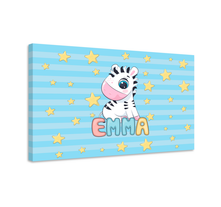 Stag canvas adorable zebra figurine - TenStickers