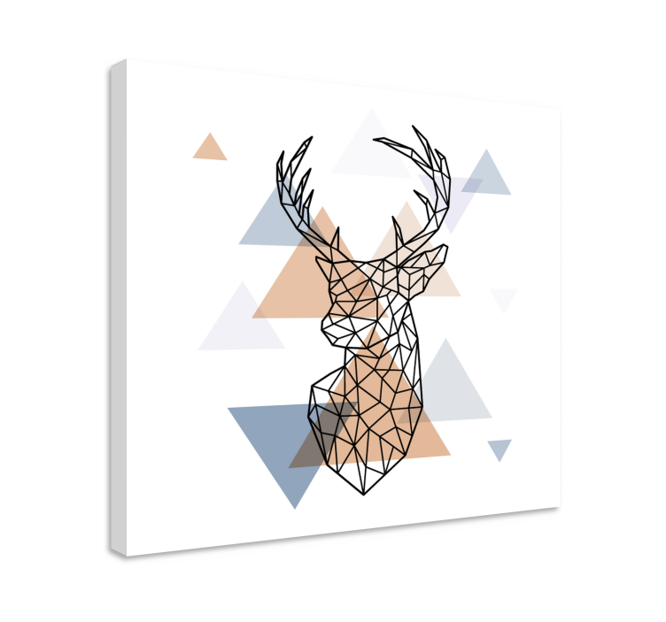 Stag canvas with angular stag head design - TenStickers