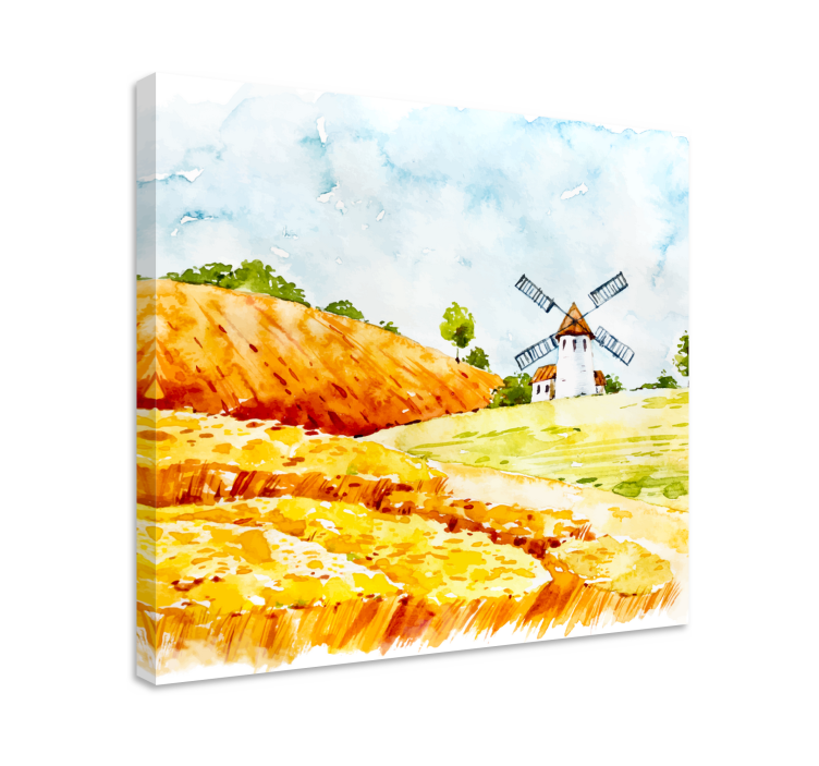Windmills canvas pictures for living room - TenStickers