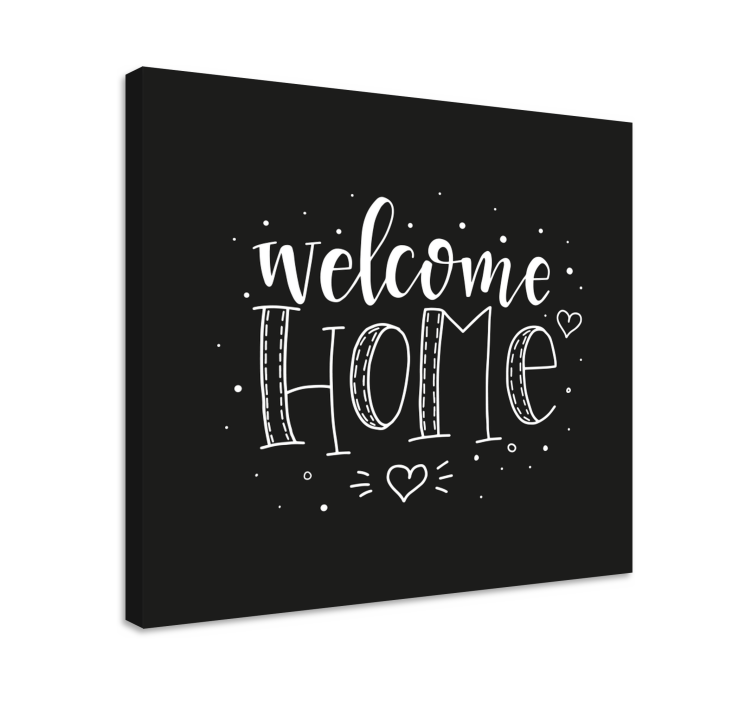 Welcome home quote canvas - TenStickers