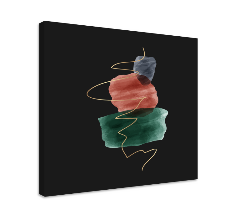 Modern canvas art abstract stone shapes - TenStickers