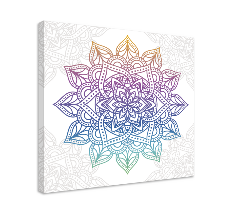 Zen canvas art intricate botanical mandala art - TenStickers