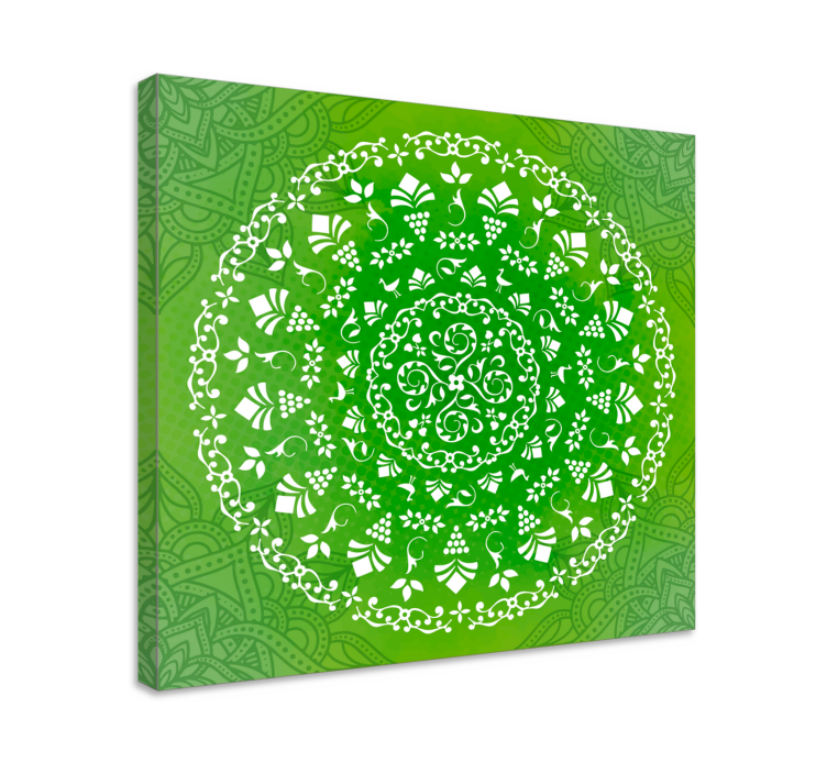 Zen canvas art detailed botanical mandala art - TenStickers