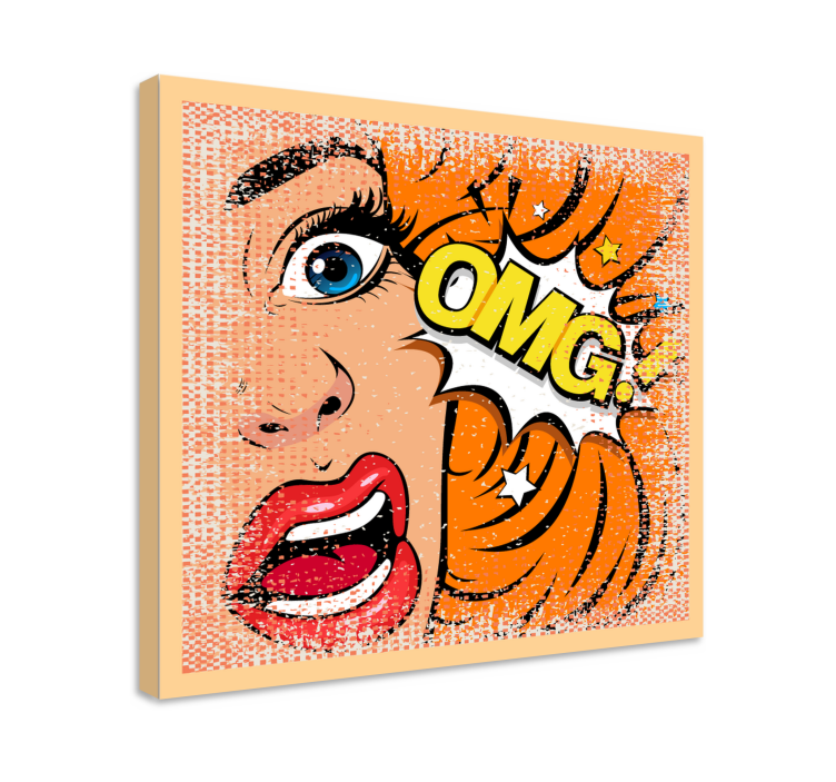 Pop art face canvas art prints - TenStickers