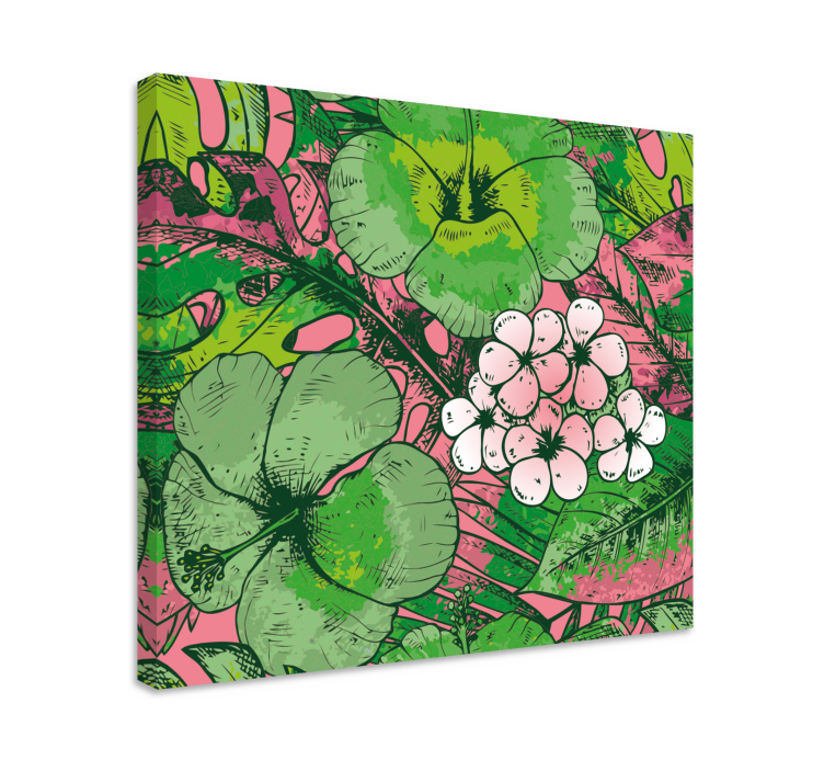 Flowers canvas botanical floral design - TenStickers