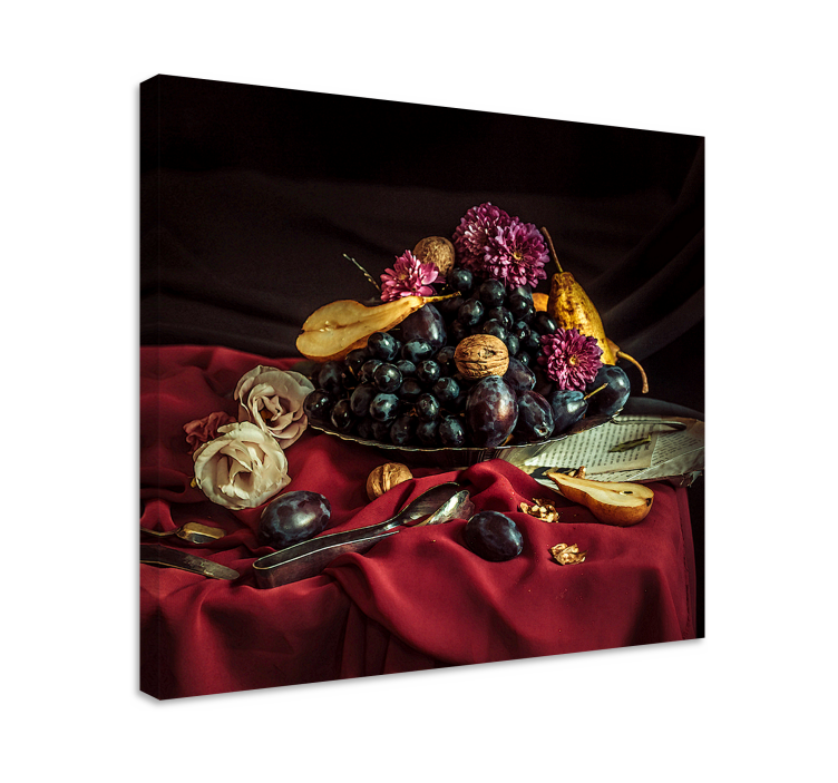 Elegant fruit arrangement fruit canvas wall art - TenStickers
