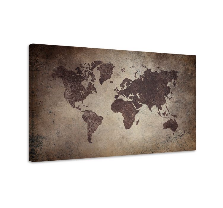 World map wall art retro globe design - TenStickers