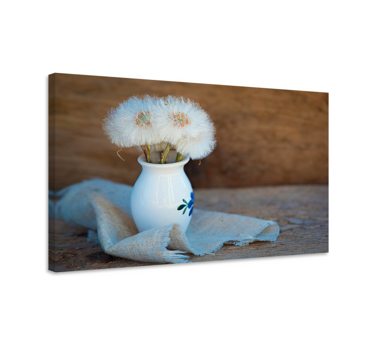 Dandelion on pot canvas art for dining room - TenStickers