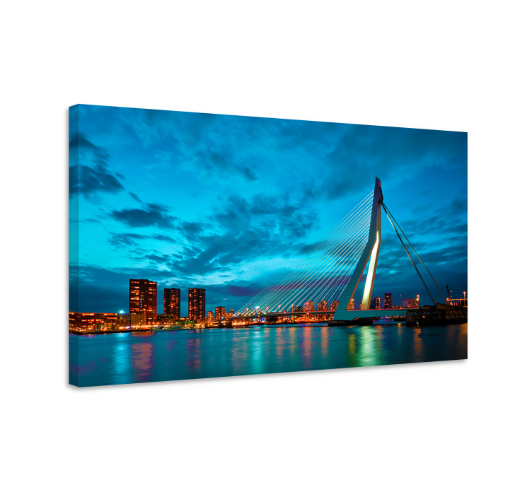 Cityscape wall art rotterdam skyline view - TenStickers