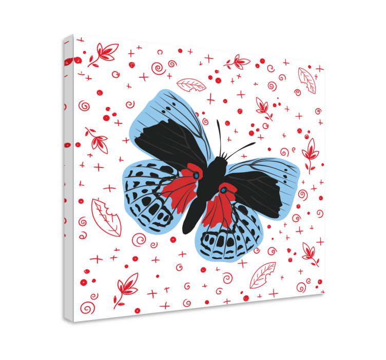 Butterfly canvas bright butterfly design - TenStickers