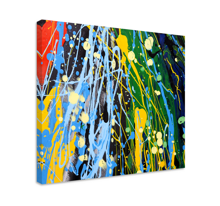 Abstract wall art 1 colorful splashing hues - TenStickers