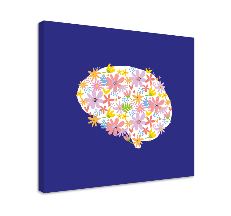 Flowers canvas colorful floral design - TenStickers