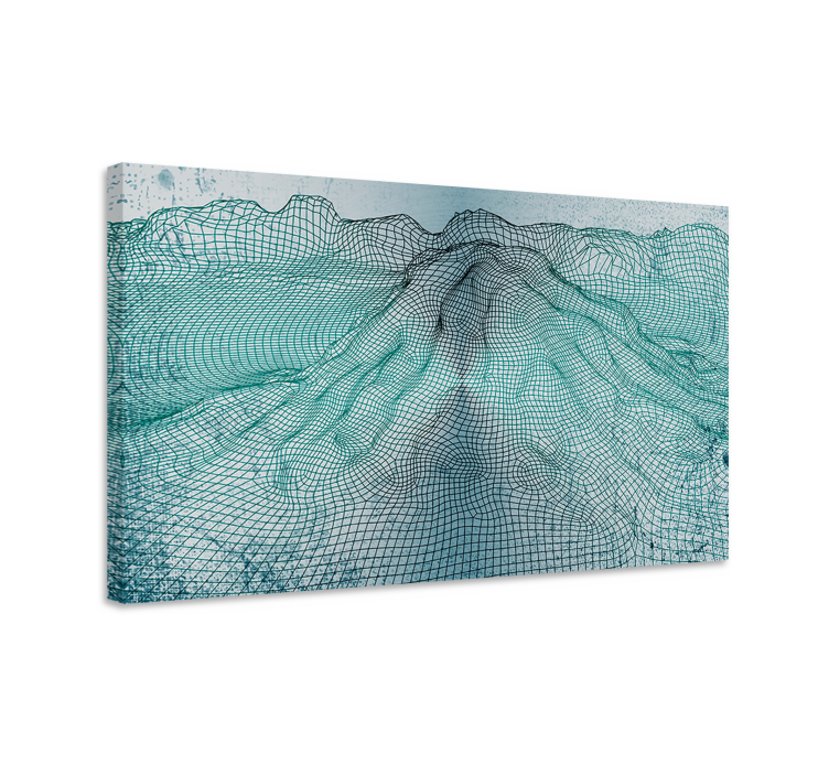 Abstract wall art 1 networked mountain peaks - TenStickers