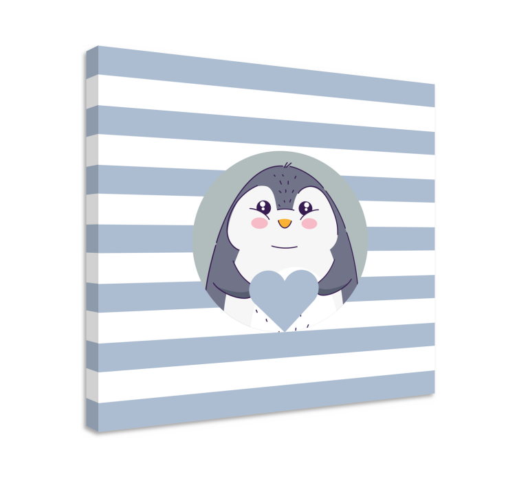 Cocktail canvas penguin hug - TenStickers