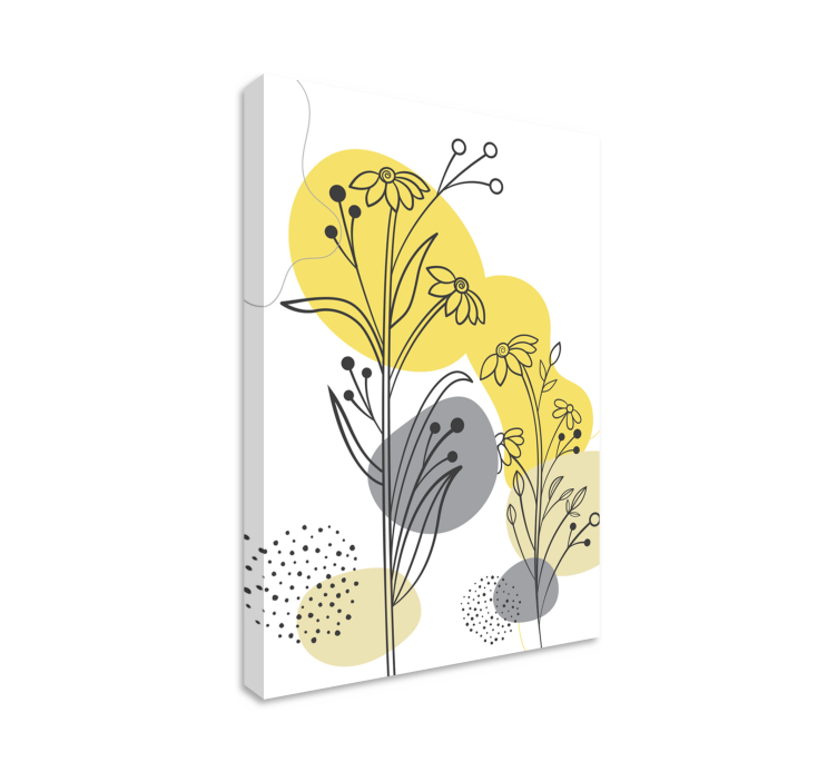Flowers canvas elegant botanical design - TenStickers