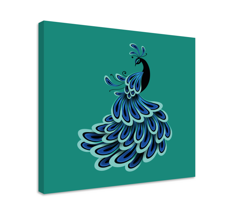 3d pictures wall art elegant peacock design - TenStickers