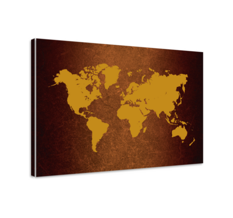 World map wall art retro global map print - TenStickers