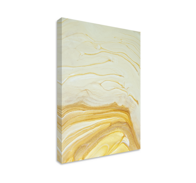 Abstract wall art 1 gentle golden waves - TenStickers