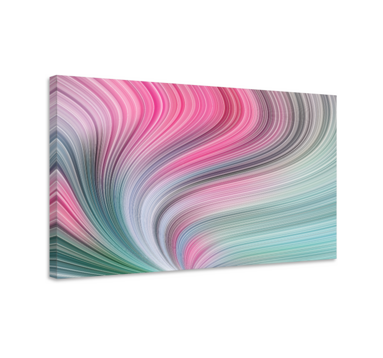 Abstract wall art 1 curving color waves - TenStickers