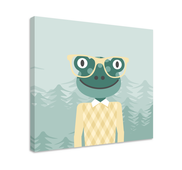 3d pictures wall art stylish frog character - TenStickers