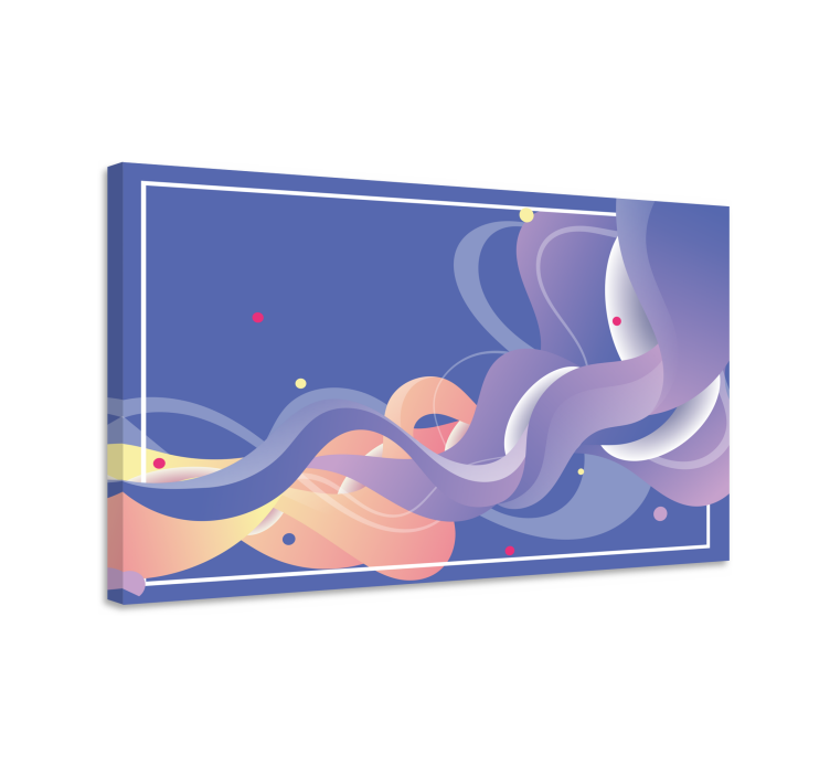 Modern canvas art flowing abstract forms - TenStickers