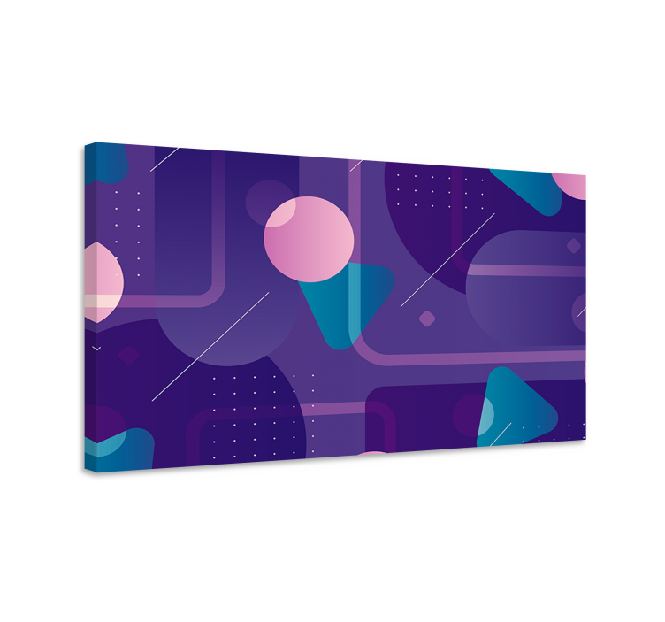 Geometric canvas with abstract shapes design - TenStickers