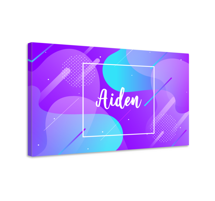 Abc canvas wall art personalized name design - TenStickers