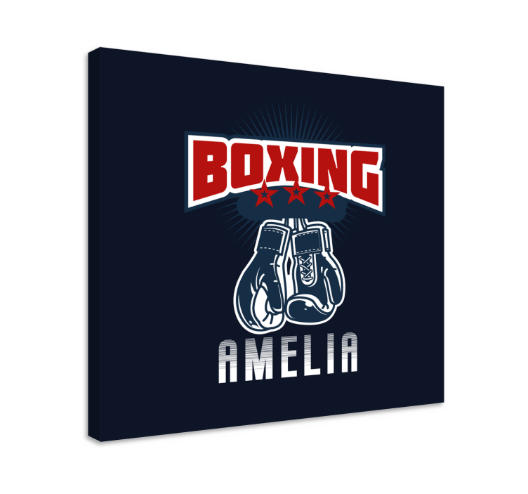 Sports canvas art boxing gloves symbol - TenStickers