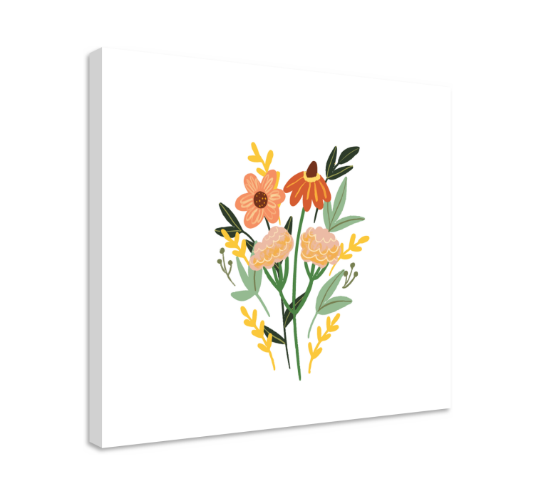 Flowers canvas charming floral arrangement - TenStickers