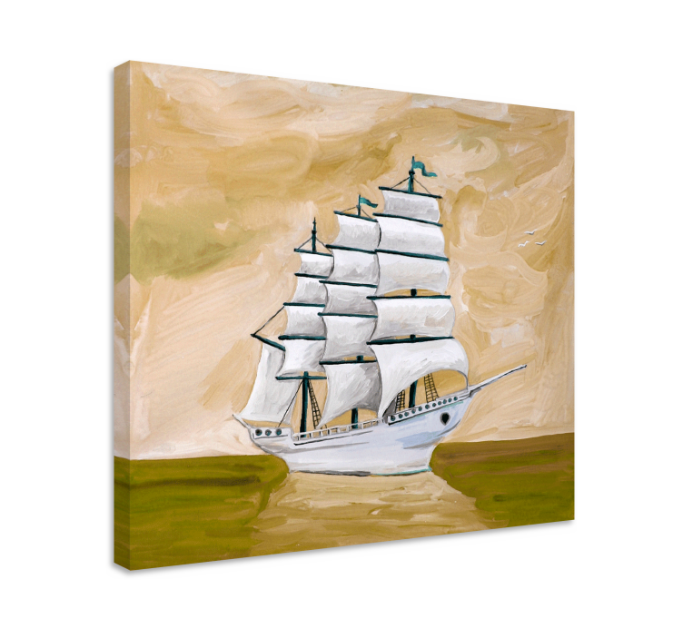 Cityscape wall art sailing vessel - TenStickers