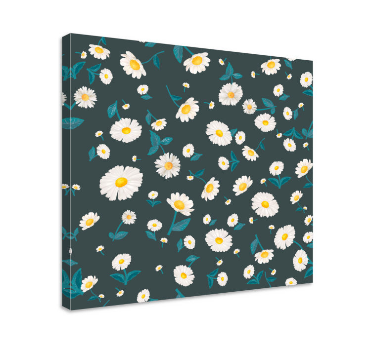 Daisy Pattern Flowers  canvas - TenStickers
